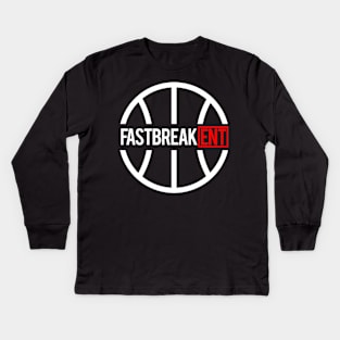 Fastbreak ENT Official Logo (White) Kids Long Sleeve T-Shirt